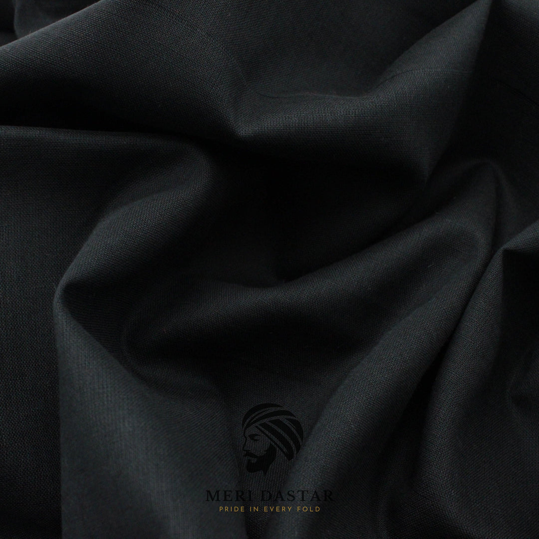 Perfect Black Rubia Turban - Meri Dastar
