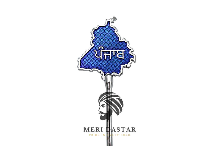 Blue map-shaped with 'Punjab' text on a white background